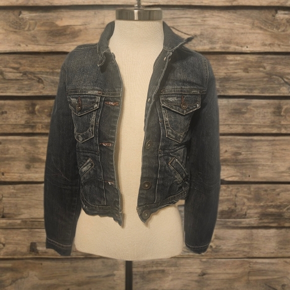 Wet Seal Dark Blue Jean Jacket - Picture 1 of 6